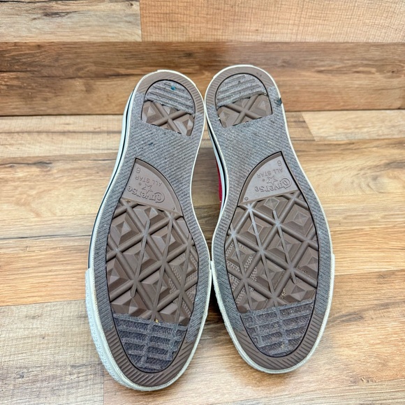 Converse All Star Fire Engine Red Canvas Side Aplix women 8 - Picture 6 of 9